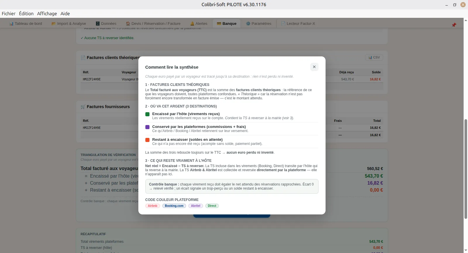 Rapprochement bancaire Colibri-Soft, triangulation banque et plateformes